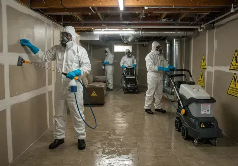 Basement Moisture Removal and Structural Drying process in Bristol, VT